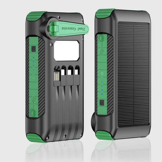 Banque d'énergie solaire portable avec lumière LED et boussole pour homme et femme 4
