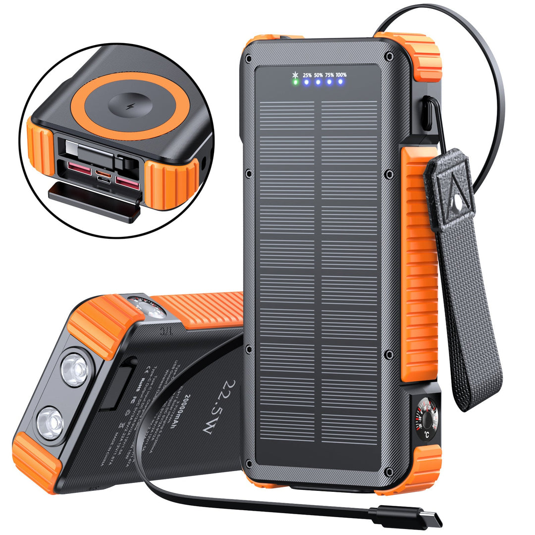 Banque d'énergie solaire portable multifonctions avec écran LED pour homme et femme 0
