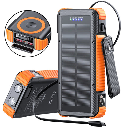 Banque d'énergie solaire portable multifonctions avec écran LED pour homme et femme 0