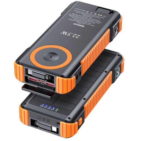 Banque d'énergie solaire portable multifonctions avec écran LED pour homme et femme 5