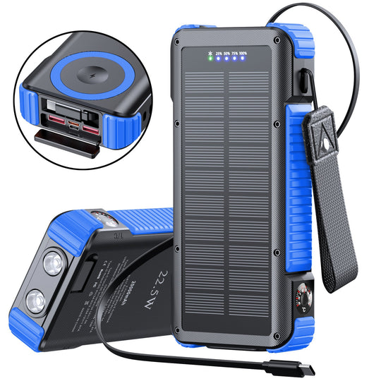 Banque d'énergie solaire portable multifonctions avec écran LED pour homme et femme 6
