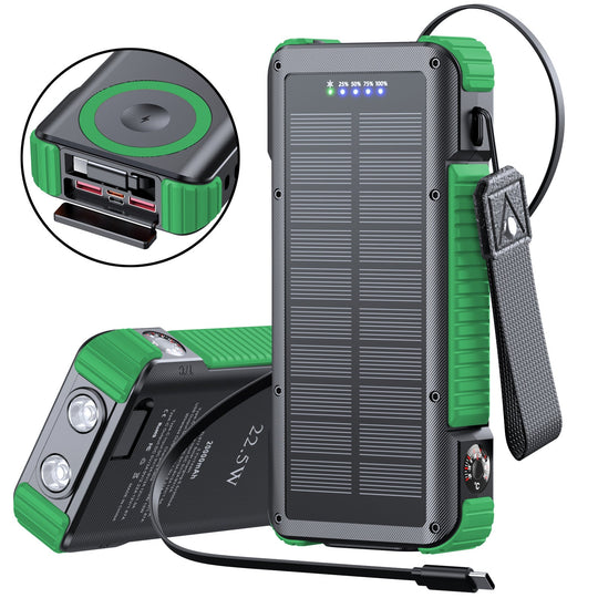 Banque d'énergie solaire portable multifonctions avec écran LED pour homme et femme 8
