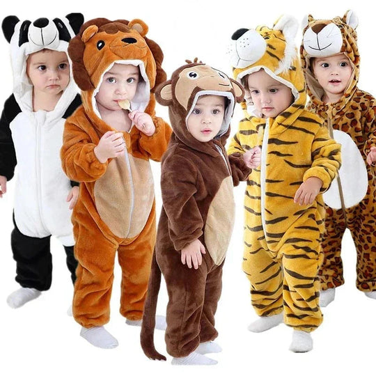 Barboteuse Bébé Animaux Hiver Amusante 1