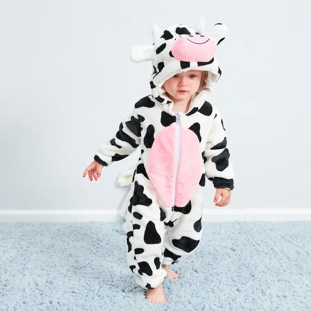 Barboteuse Bébé Animaux Hiver Amusante 4