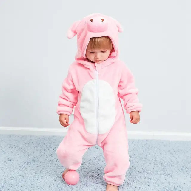 Barboteuse Bébé Animaux Hiver Amusante 8