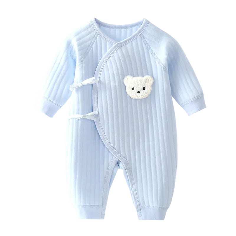 Barboteuse Bébé Hiver avec Design Ours 0