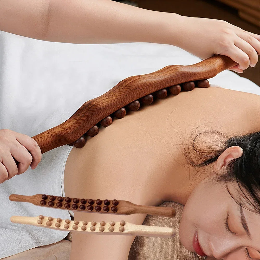 Bâton de Massage Gua Sha en Bois 0