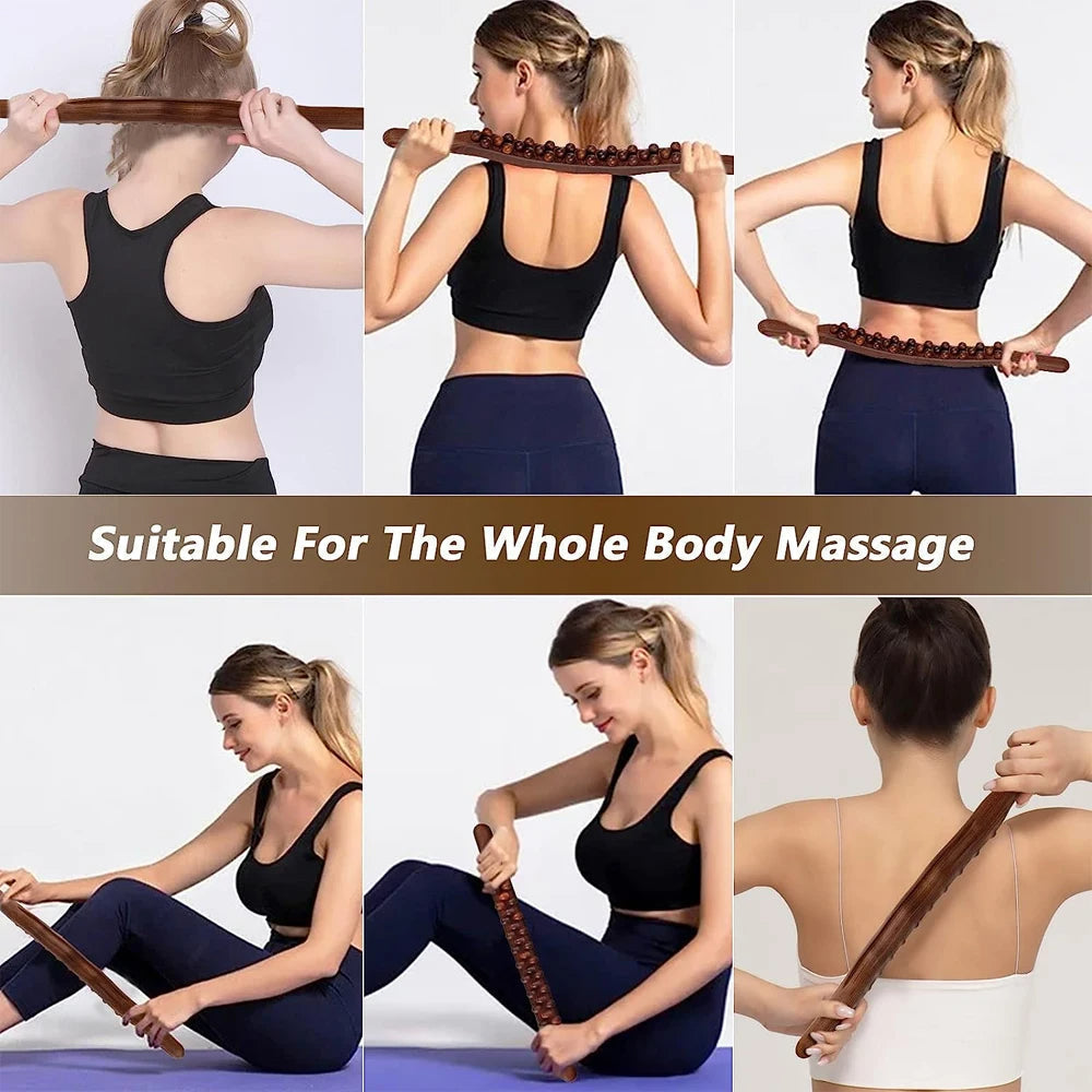 Bâton de Massage Gua Sha en Bois 1