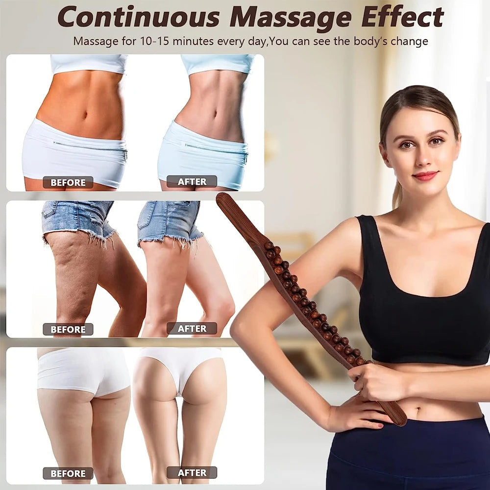 Bâton de Massage Gua Sha en Bois 2