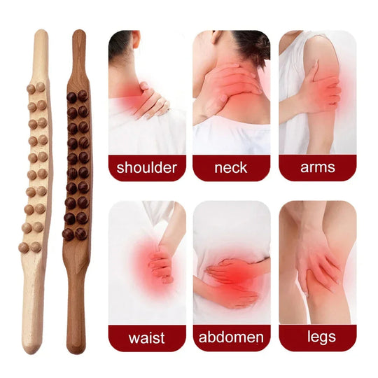 Bâton de Massage Gua Sha en Bois 3