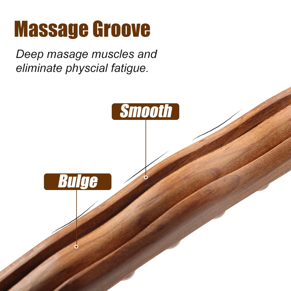 Bâton de Massage Gua Sha en Bois 5