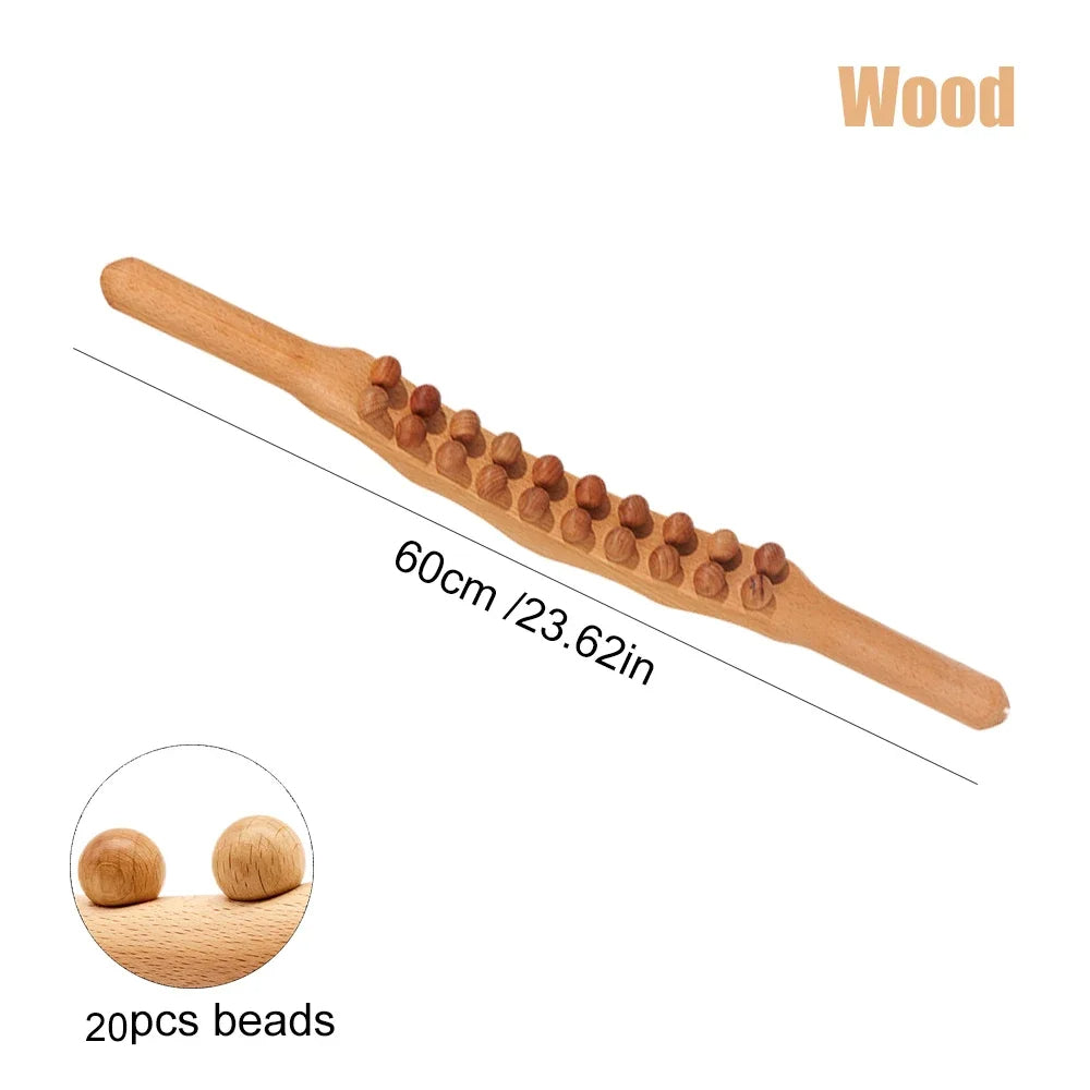 Bâton de Massage Gua Sha en Bois 6