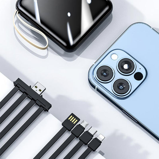 Batterie Externe 20000 mAh Compacte avec Câbles Intégrés pour Appareils Mobiles 7
