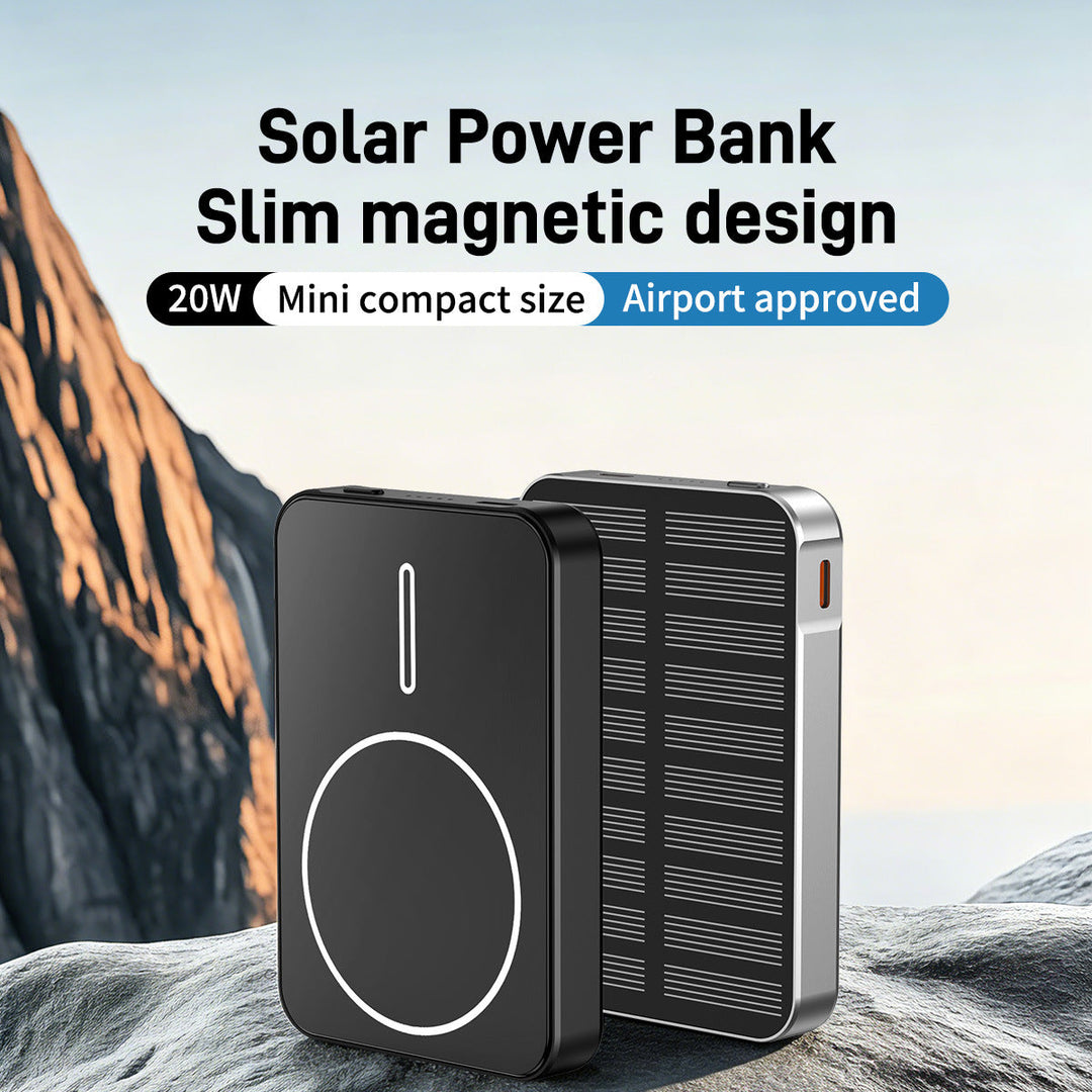 Batterie Externe Solaire avec Charge Rapide et Lampe LED pour Hommes et Femmes 1