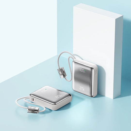 Batterie Externe Ultra Fine Avec Port De Charge Intégré Et Indicateur Numérique 0