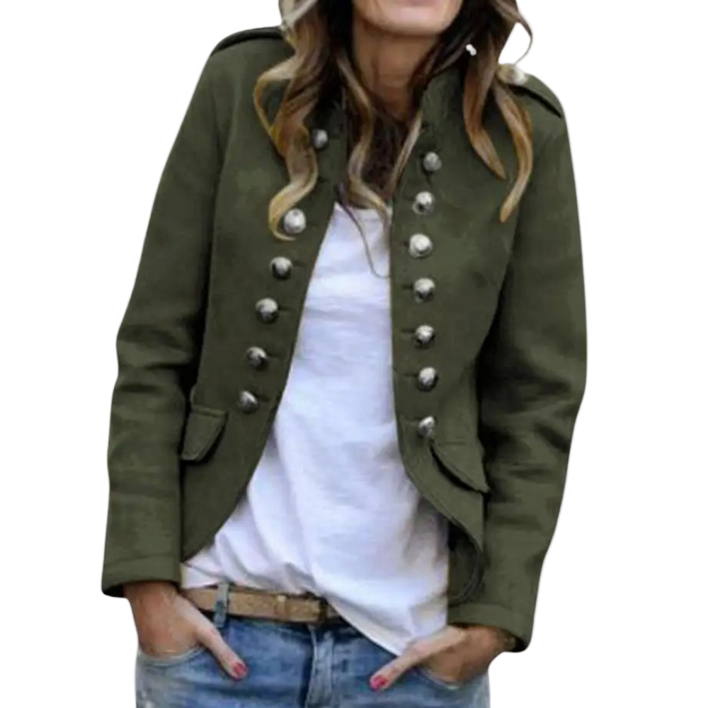 Blazer Femme Chic avec Col Montant 0