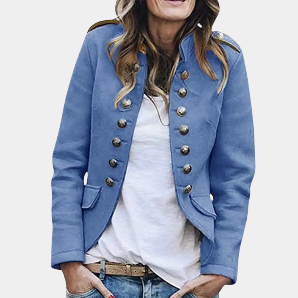 Blazer Femme Chic avec Col Montant 4