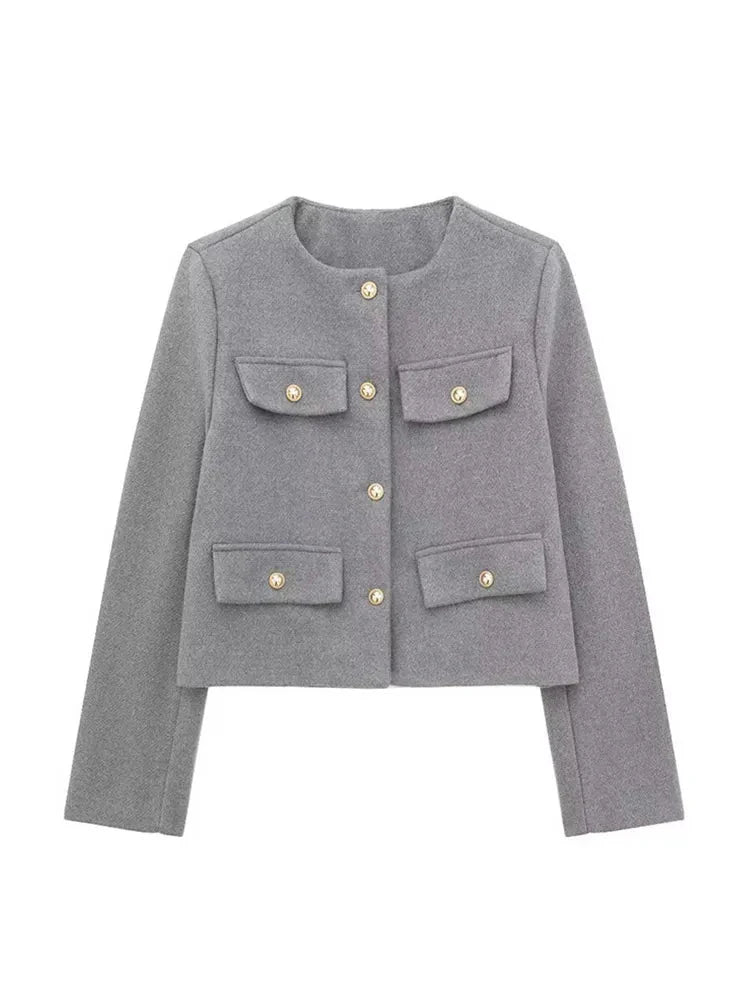 Blazer Femme Sur Mesure Coupe Ajustée en Tweed 8