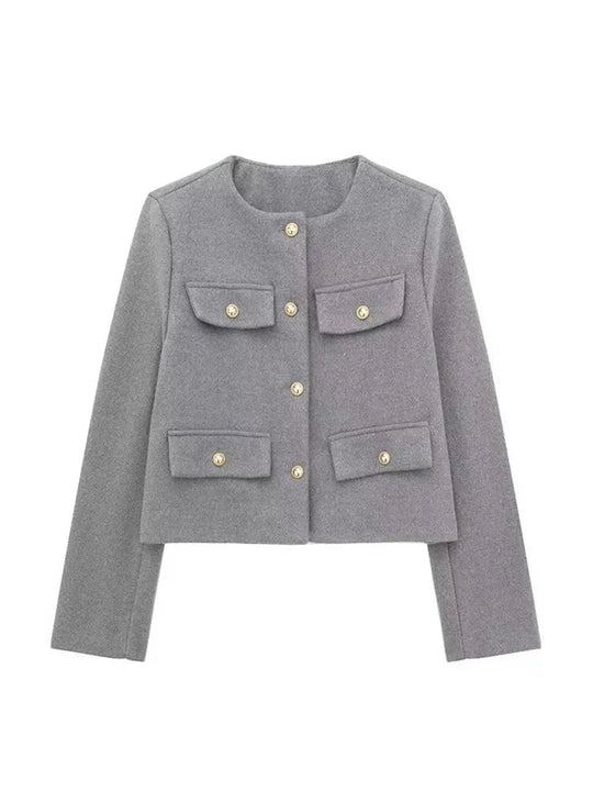 Blazer Femme Sur Mesure Coupe Ajustée en Tweed 8