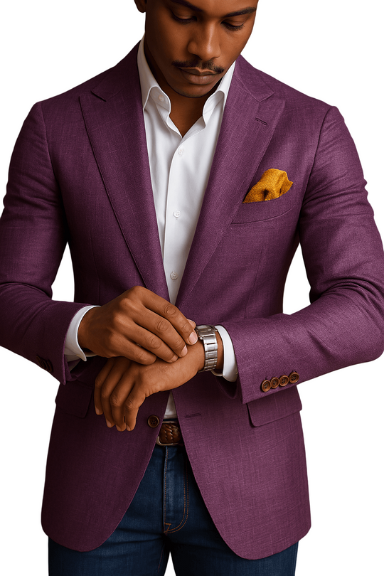 Blazer Homme Coupe Ajustée Moderne Polyvalent 0