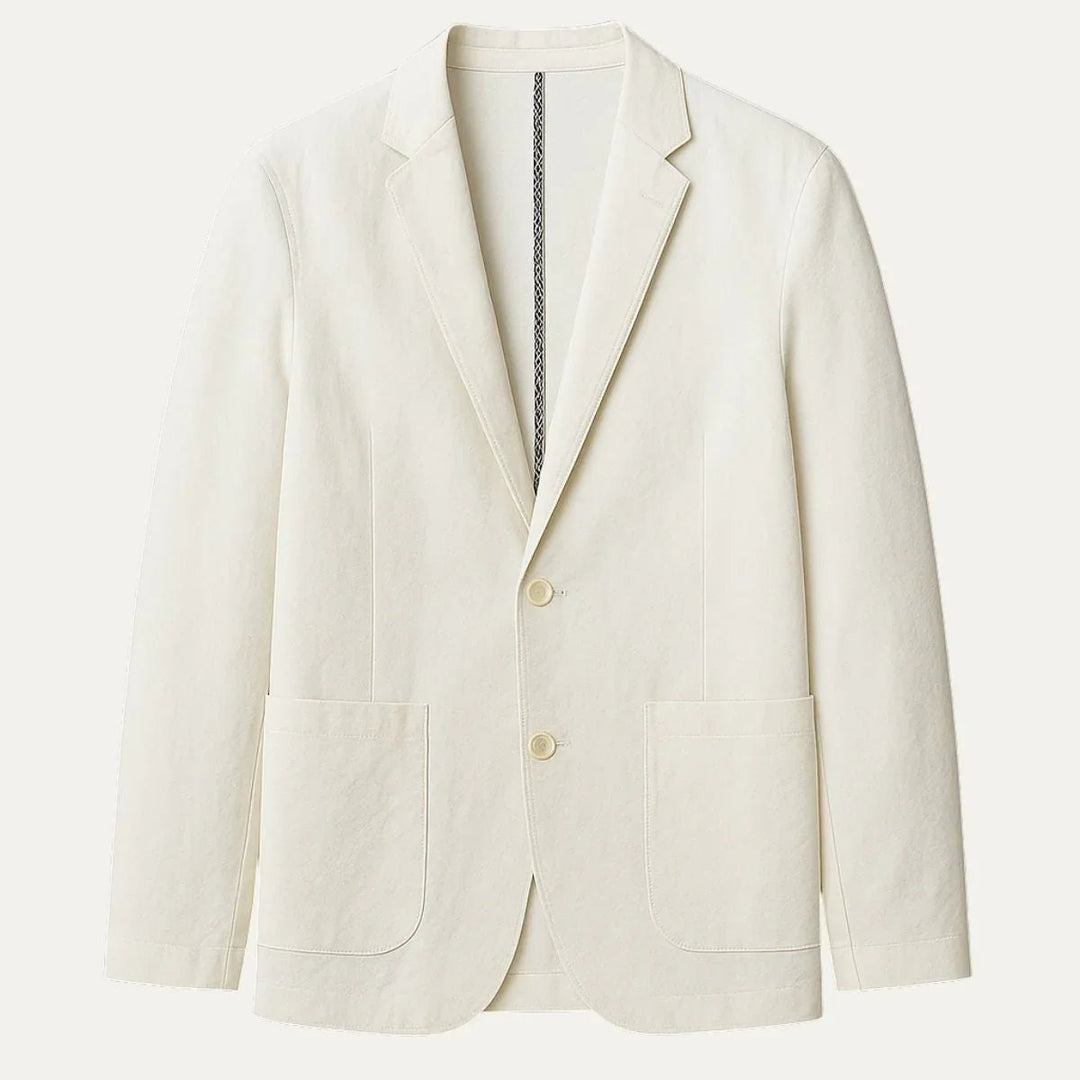 Blazer Homme Lin Léger Style Décontracté pour Saisons Chaudes 0