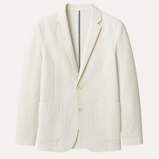 Blazer Homme Lin Léger Style Décontracté pour Saisons Chaudes 0