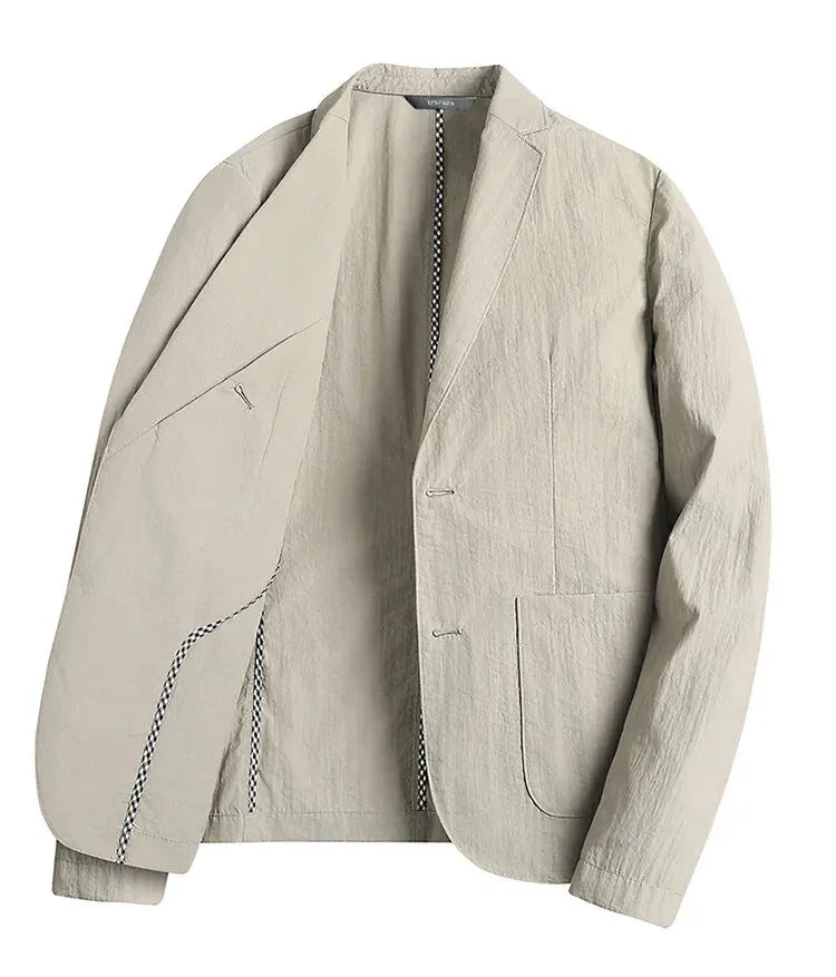 Blazer Homme Lin Léger Style Décontracté pour Saisons Chaudes 6
