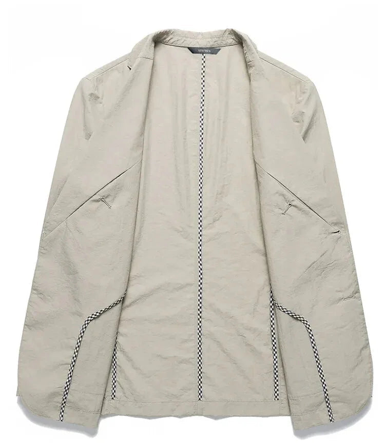 Blazer Homme Lin Léger Style Décontracté pour Saisons Chaudes 7
