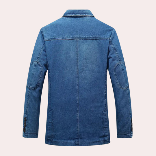 Blazer en Denim pour Hommes Style Décontracté 1