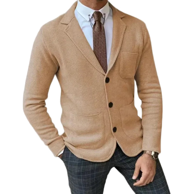 Blazer en Tricot pour Hommes Élégant et Confortable 0
