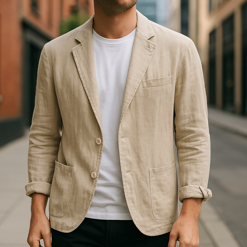 Blazer pour hommes en mélange - Style sur mesure et léger 1