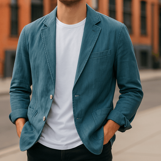 Blazer pour hommes en mélange - Style sur mesure et léger 2