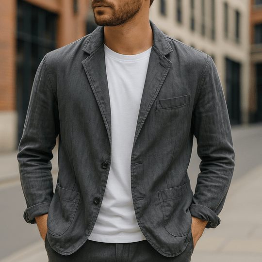 Blazer pour hommes en mélange - Style sur mesure et léger 3