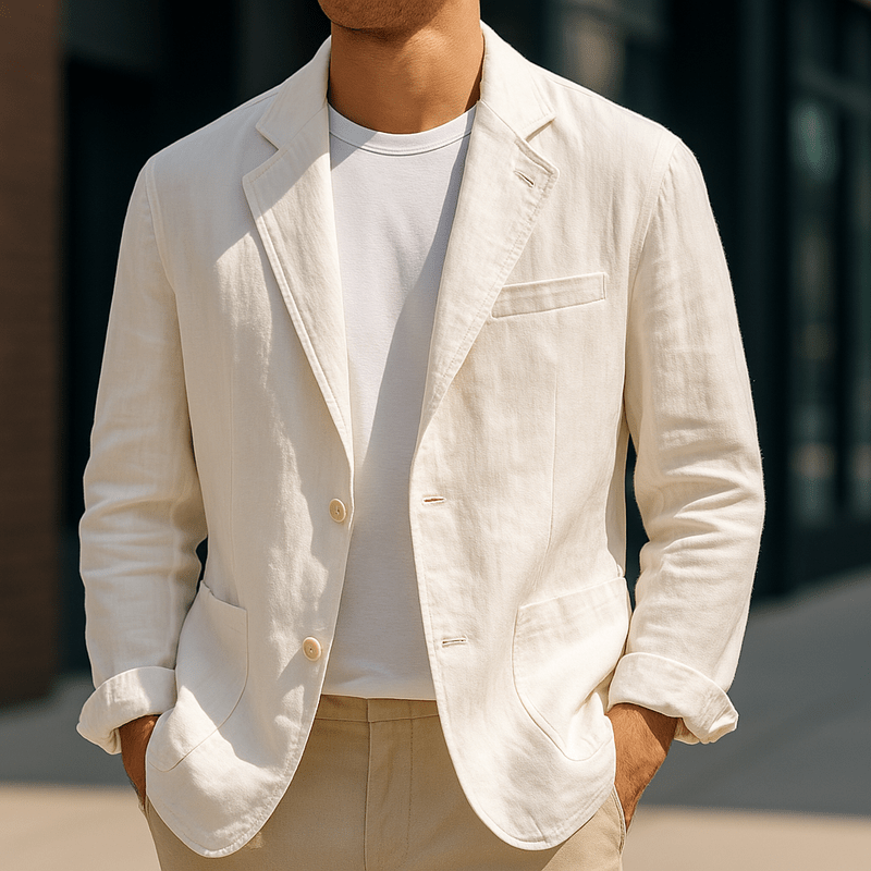 Blazer pour hommes en mélange - Style sur mesure et léger 4