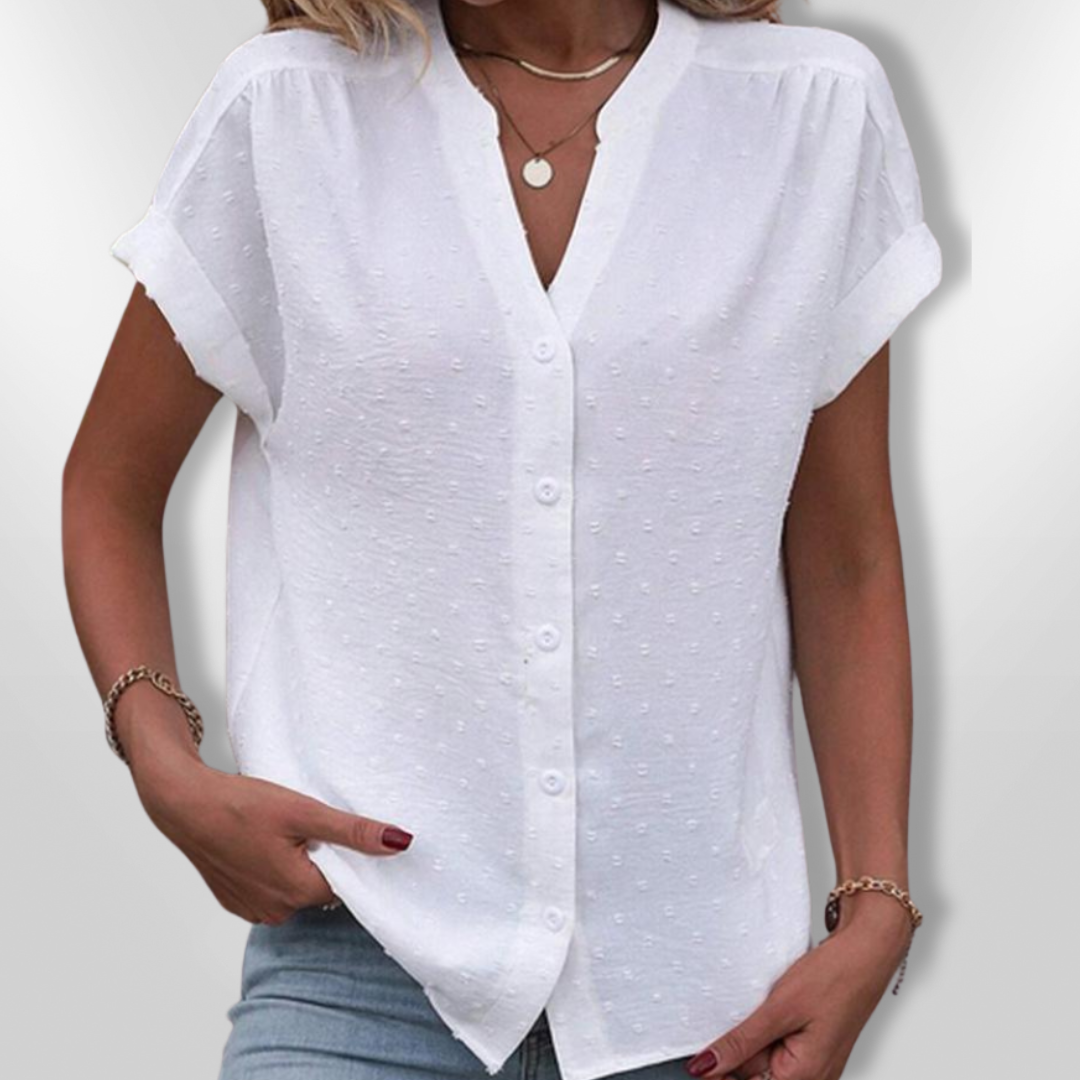 Blouse Classique Femme Boutonnée en Tissu Léger 0