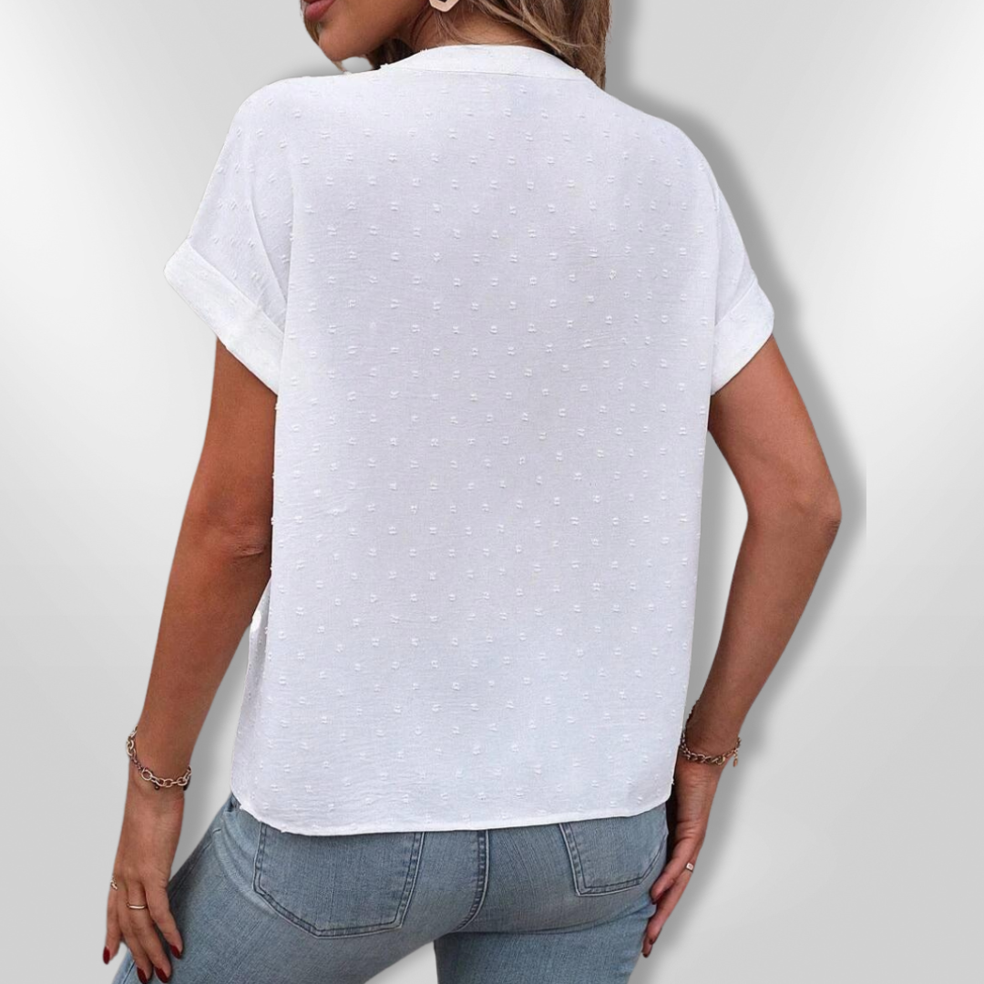 Blouse Classique Femme Boutonnée en Tissu Léger 1