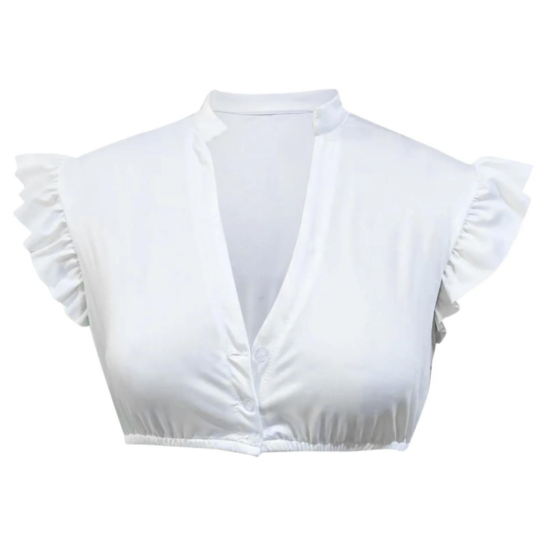 Blouse Dirndl Blanche pour Femmes Style Oktoberfest 2