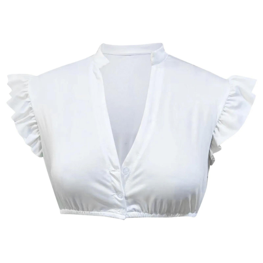Blouse Dirndl Blanche pour Femmes Style Oktoberfest 2