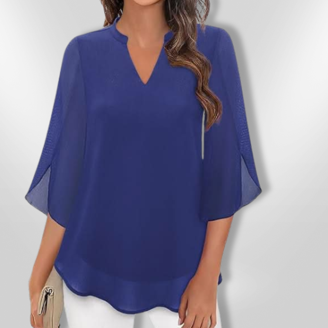 Blouse Femme Chic à Étages en Tissu Léger 5