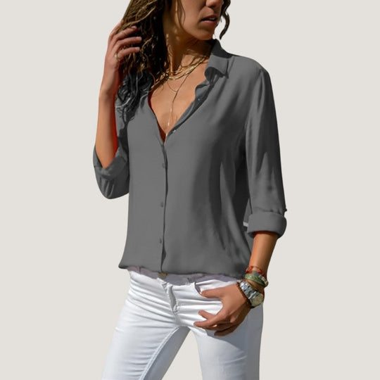 Blouse Femme Chic en Mélange Polyester Coton Doux et Respirant 3