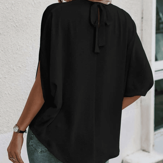 Blouse Femme Chiffon Élégante à Manches Demi-Longues 3