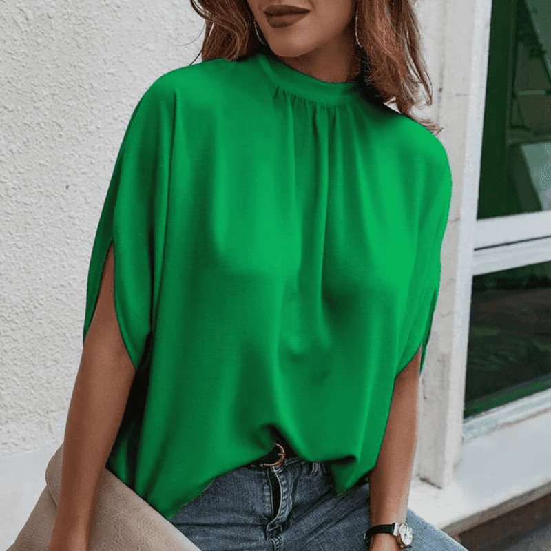 Blouse Femme Chiffon Élégante à Manches Demi-Longues 5