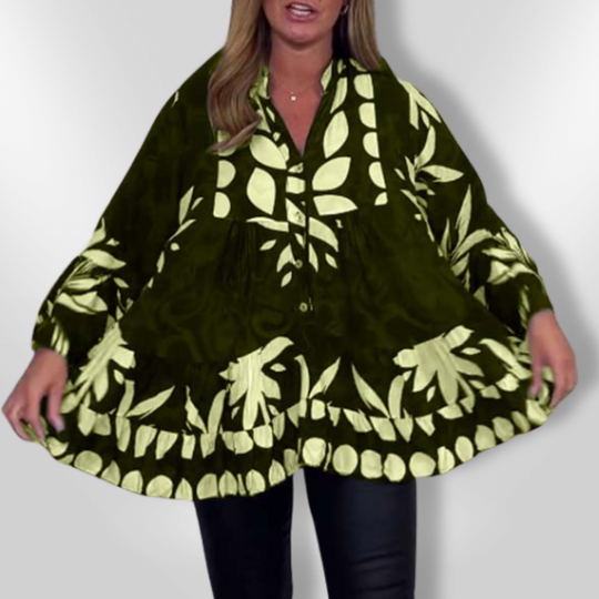 Blouse Femme Évasée Imprimé Floral 3