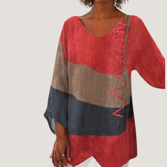 Blouse Femme Fluide en Mélange de Coton Tendance 0