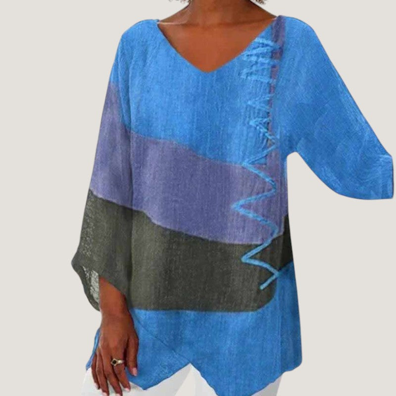Blouse Femme Fluide en Mélange de Coton Tendance 1