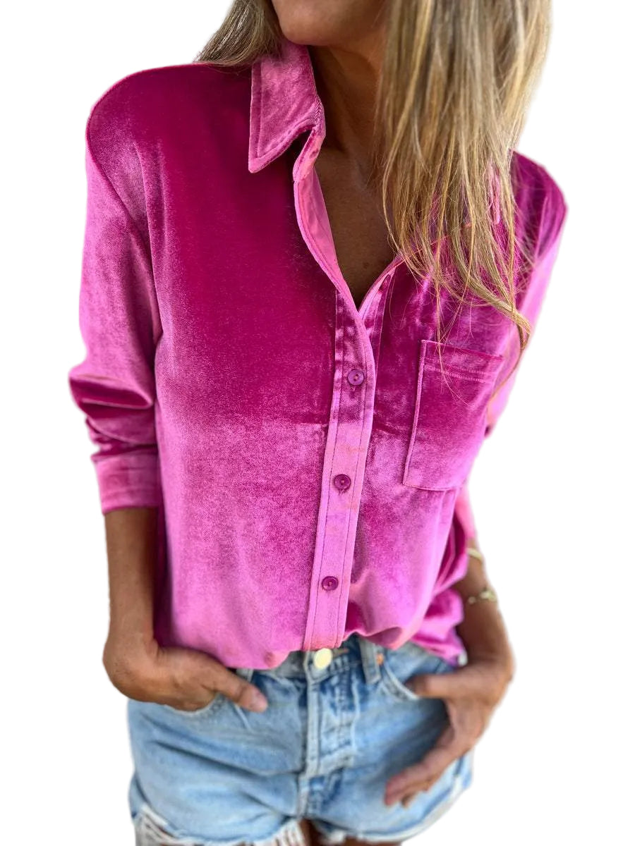Blouse Femme Manches Longues Chic Polyvalente pour Toutes Occasions 0