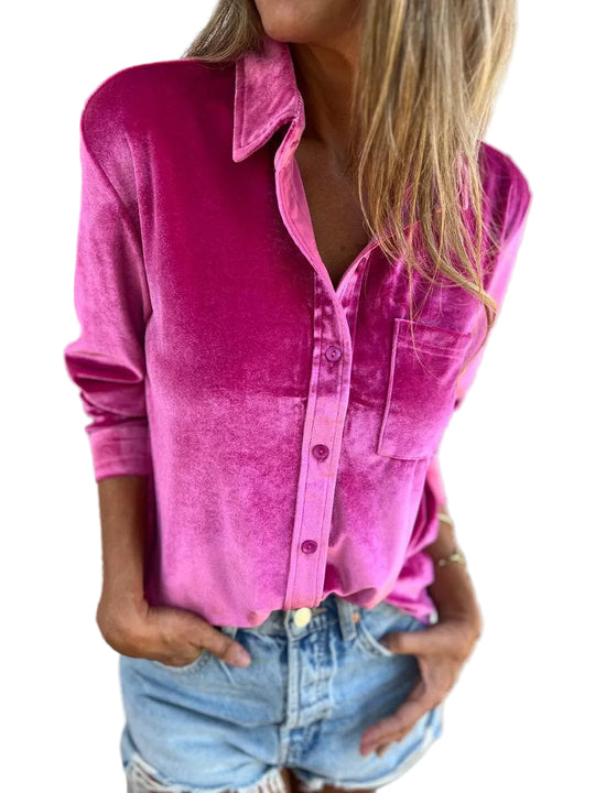 Blouse Femme Manches Longues Chic Polyvalente pour Toutes Occasions 0