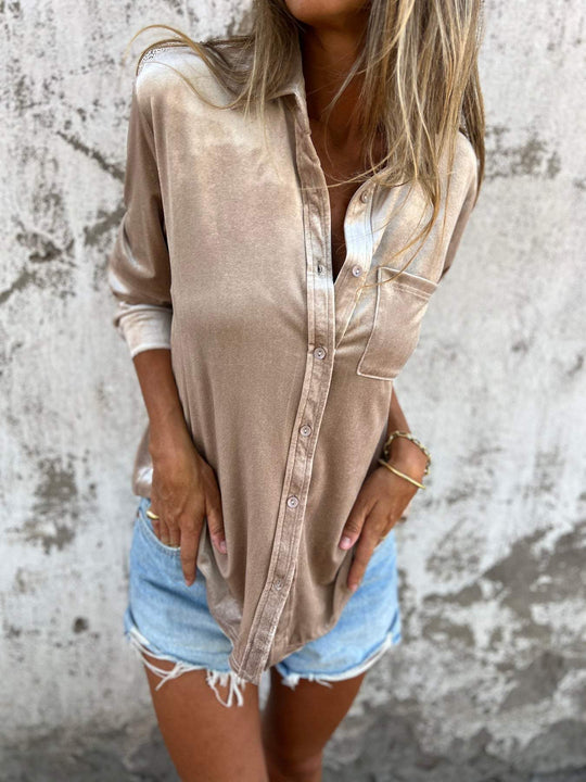 Blouse Femme Manches Longues Chic Polyvalente pour Toutes Occasions 5