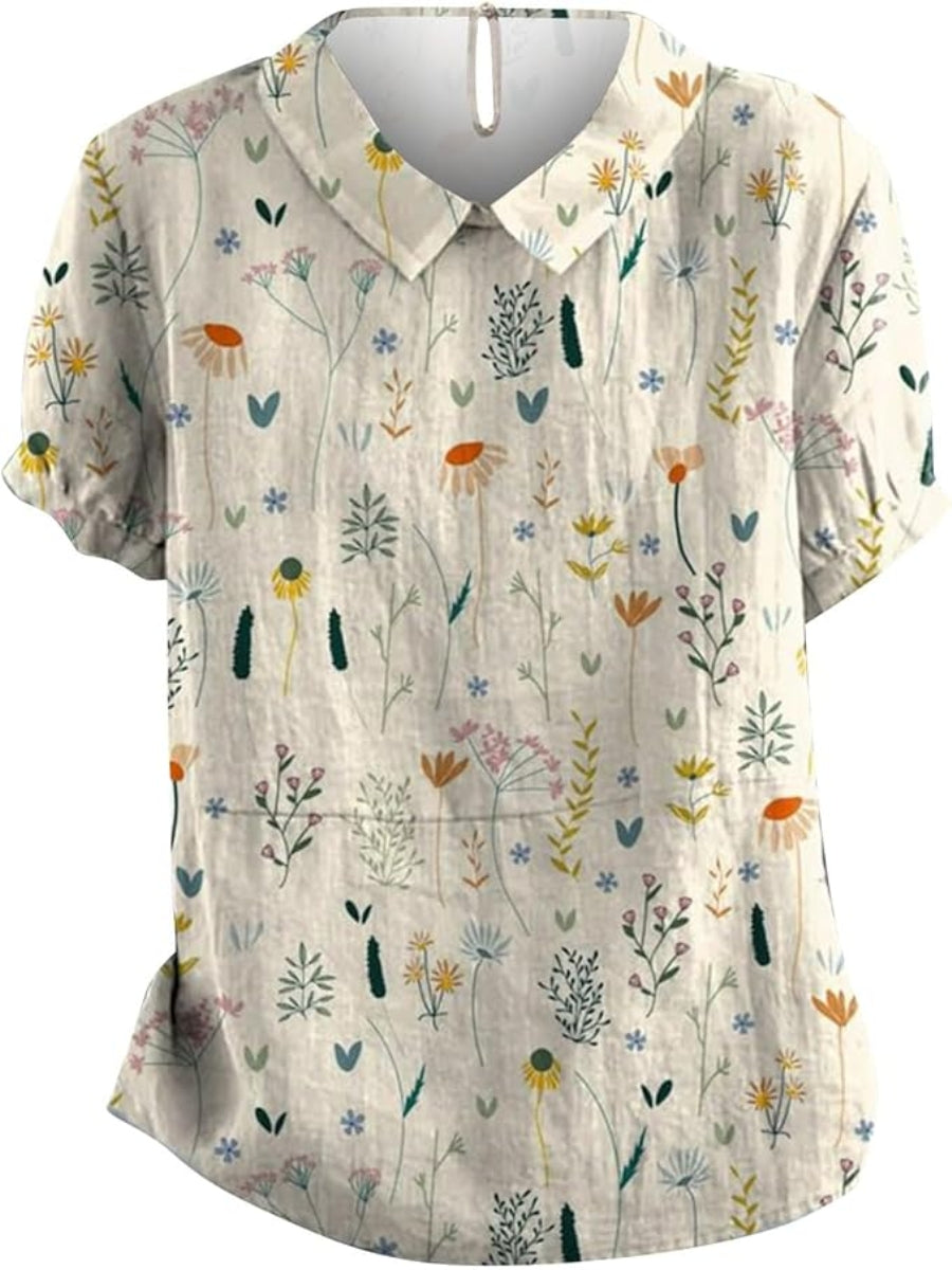 Blouse Femme à Fleurs Sauvages Raelyn en Tissu Doux 0