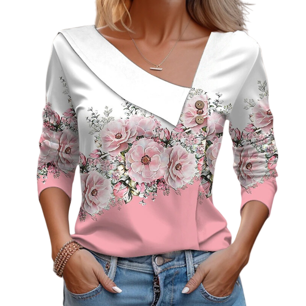 Blouse Femme à Imprimé Floral Élégant 0